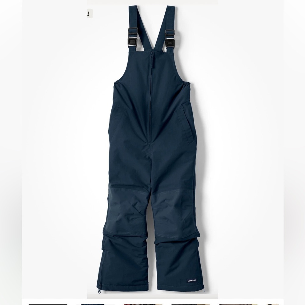 Lands' End Kids' Snow Bib Black